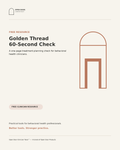 Golden Thread 60-Second Check — Free Clinician Resource