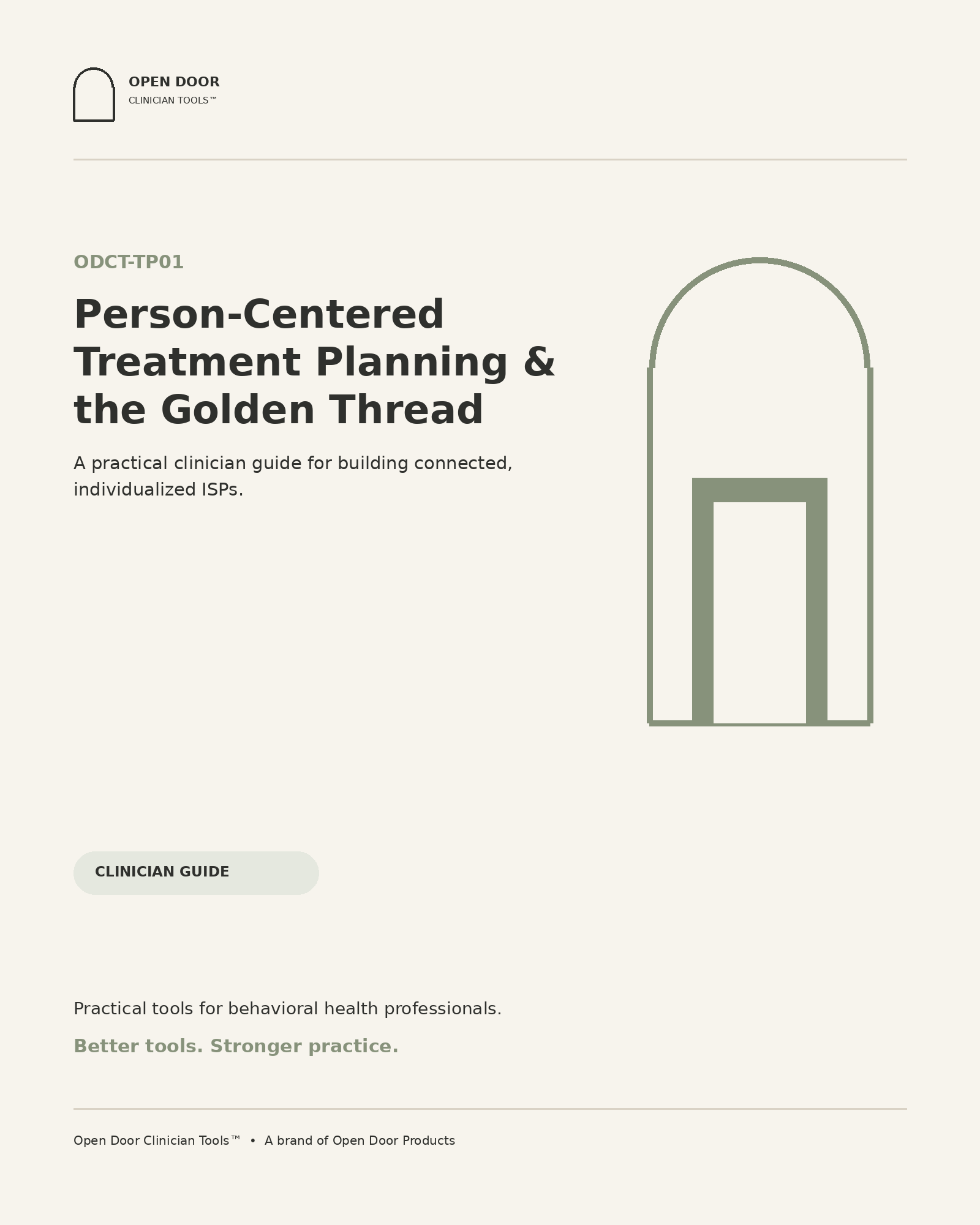 Person-Centered Treatment Planning & the Golden Thread — Clinician Guide